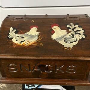 Rustic Brown Snack Box with Rooster Design